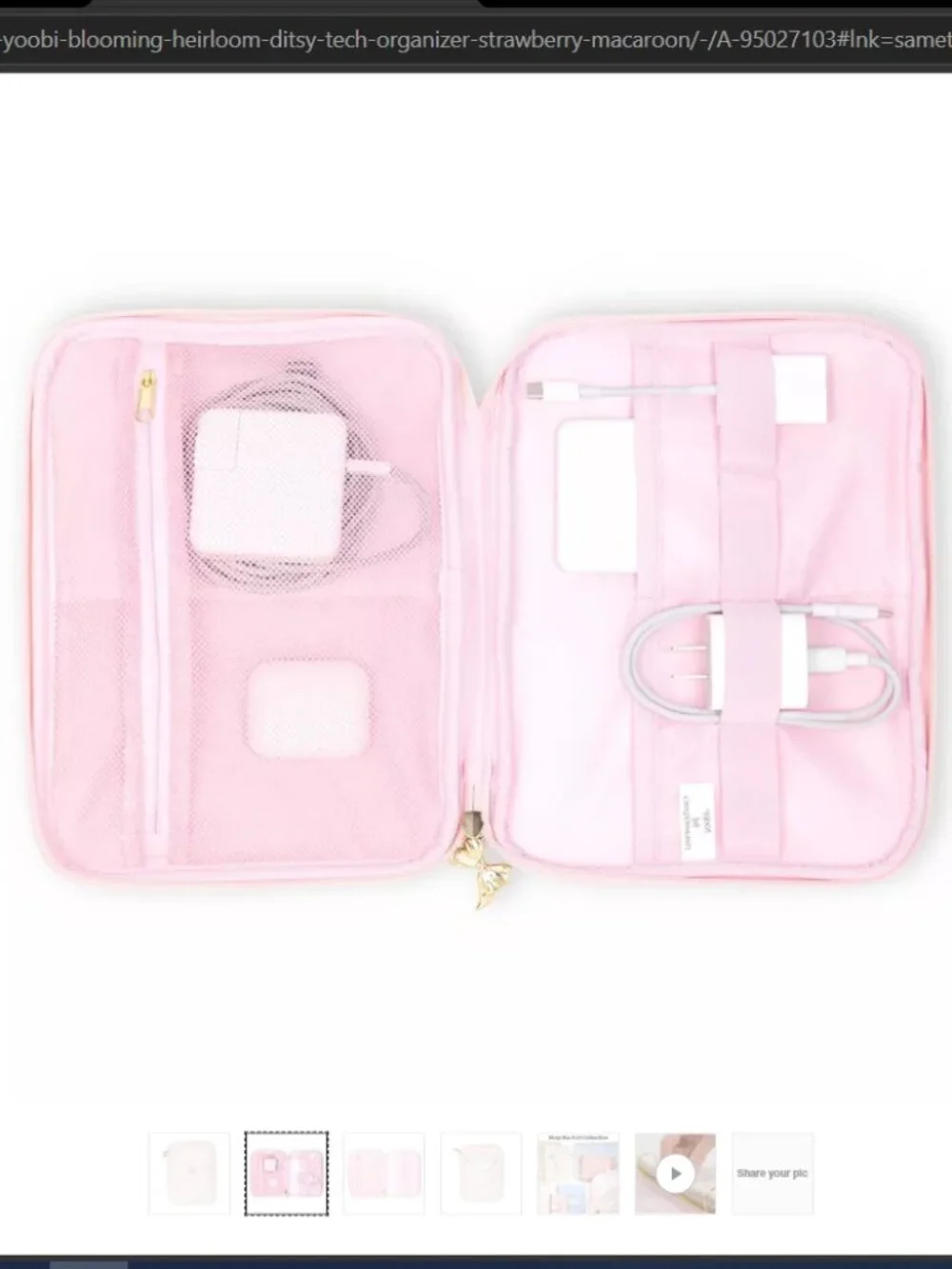 LoveShackFancy x Target - Yoobi Blooming Heirloom Ditsy Tech Organizer Pink
